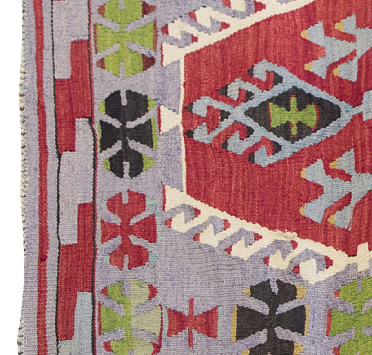 Vintage Kilim Rug,Denizli Kilim 3" x 4'2" feet 87 x 127 cm