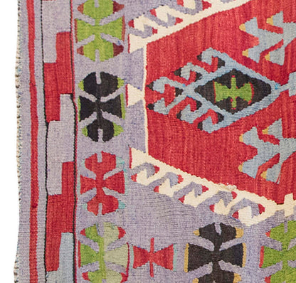 Vintage Kilim Rug,Denizli Kilim 3" x 4'2" feet 87 x 127 cm