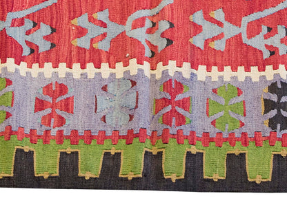 Vintage Kilim Rug,Denizli Kilim 3" x 4'2" feet 87 x 127 cm