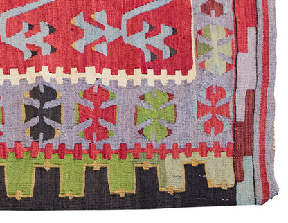 Vintage Kilim Rug,Denizli Kilim 3" x 4'2" feet 87 x 127 cm