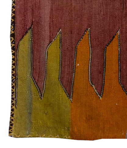 Vintage Kilim Rug,Bodrum Kilim 3'4" x 3'5" feet 101 x 103 cm