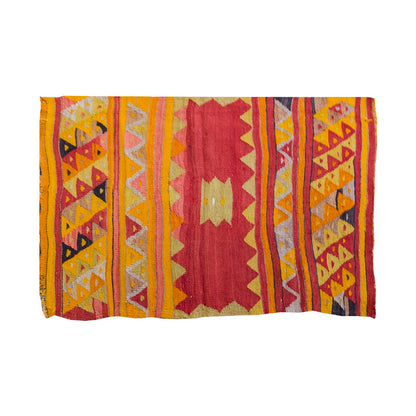 Vintage Kilim Rug,West Part of Turkey Kilim 3'4" x 4" feet 102 x 123 cm