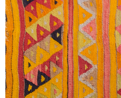 Vintage Kilim Rug,West Part of Turkey Kilim 3'4" x 4" feet 102 x 123 cm