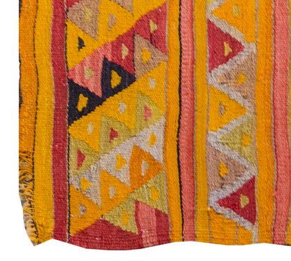 Vintage Kilim Rug,West Part of Turkey Kilim 3'4" x 4" feet 102 x 123 cm