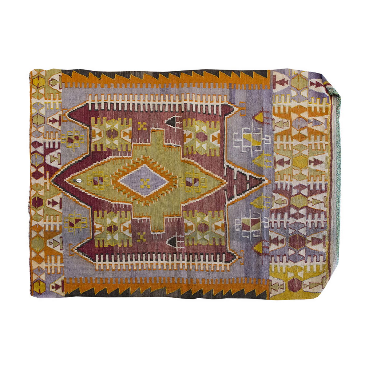 Vintage Kilim Rug,Konya Kilim 3'4" x 4'3" feet 101 x 130 cm