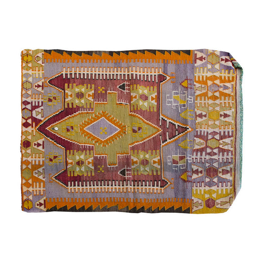 Vintage Kilim Rug,Konya Kilim 3'4" x 4'3" feet 101 x 130 cm