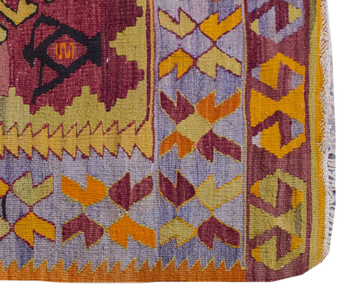 Vintage Kilim Rug,Denizli Çal Kilim 3'4" x 4'6" feet 102 x 137 cm