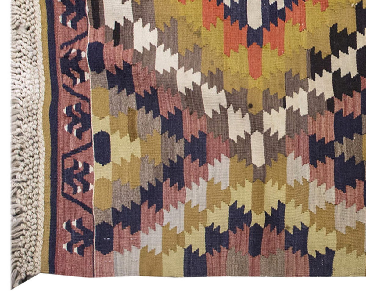 Vintage Kilim Rug,Konya Kilim 3'4" x 4'7" feet 102 x 140 cm
