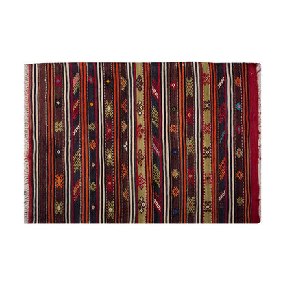 Vintage Kilim Rug,Konya Kilim 3'4" x 4'9" feet 102 x 145 cm