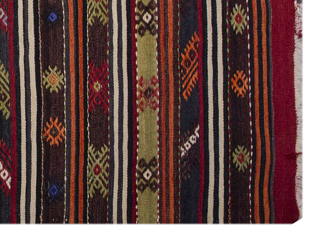 Vintage Kilim Rug,Konya Kilim 3'4" x 4'9" feet 102 x 145 cm