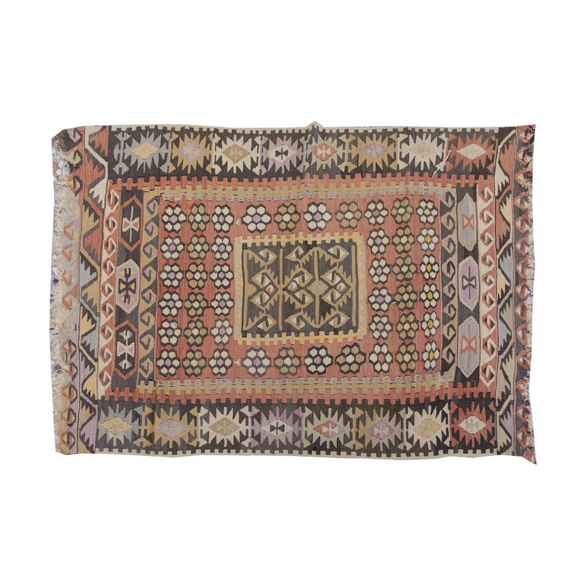 Vintage Kilim Rug,Kayseri Avsar Kilim 3'4" x 5" feet 102 x 150 cm
