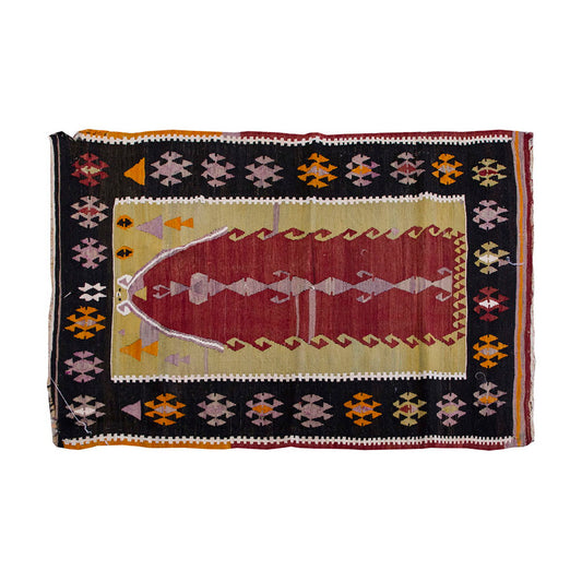 Vintage Kilim Rug,Konya Kilim 3'4" x 5" feet 102 x 154 cm