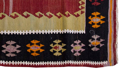 Vintage Kilim Rug,Konya Kilim 3'4" x 5" feet 102 x 154 cm
