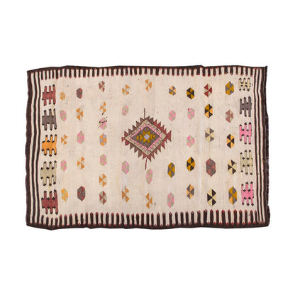 Vintage Kilim Rug,Mut Kilim 3'4" x 5'3" feet 101 x 160 cm