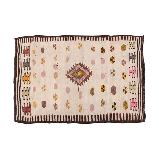 Vintage Kilim Rug,Mut Kilim 3'4" x 5'3" feet 101 x 160 cm