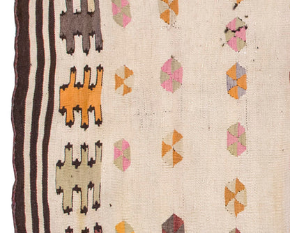 Vintage Kilim Rug,Mut Kilim 3'4" x 5'3" feet 101 x 160 cm