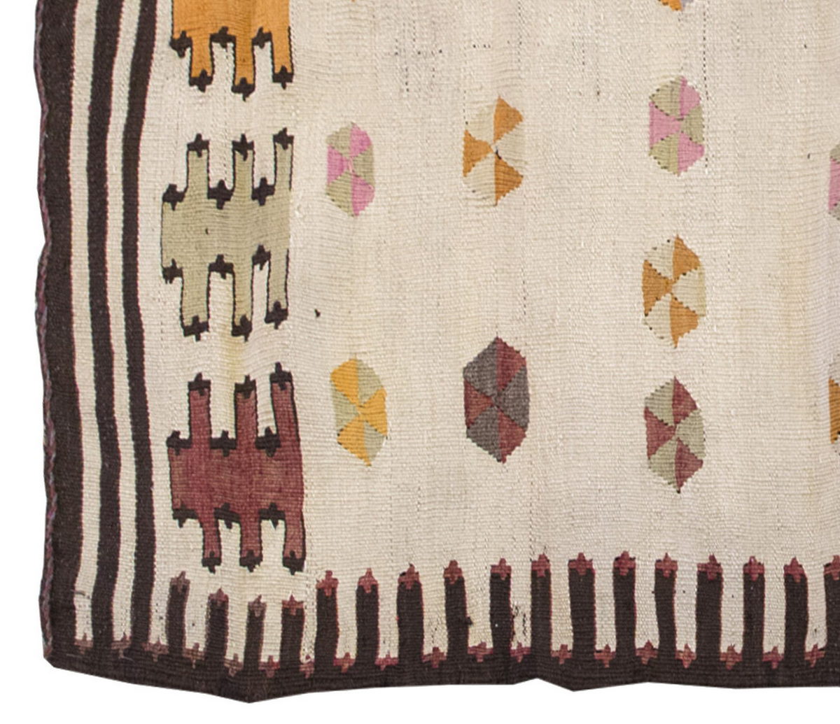 Vintage Kilim Rug,Mut Kilim 3'4" x 5'3" feet 101 x 160 cm