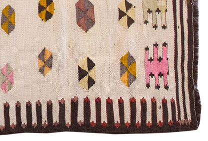 Vintage Kilim Rug,Mut Kilim 3'4" x 5'3" feet 101 x 160 cm
