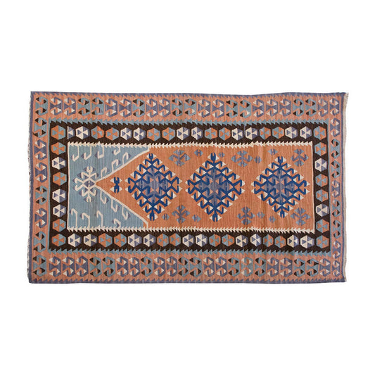 Vintage Kilim Rug,Kayseri Kilim 3'4" x 5'5" feet 101 x 166 cm