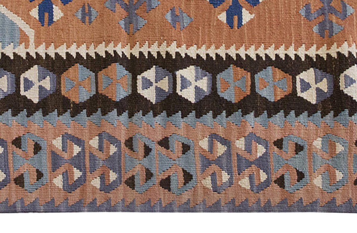 Vintage Kilim Rug,Kayseri Kilim 3'4" x 5'5" feet 101 x 166 cm