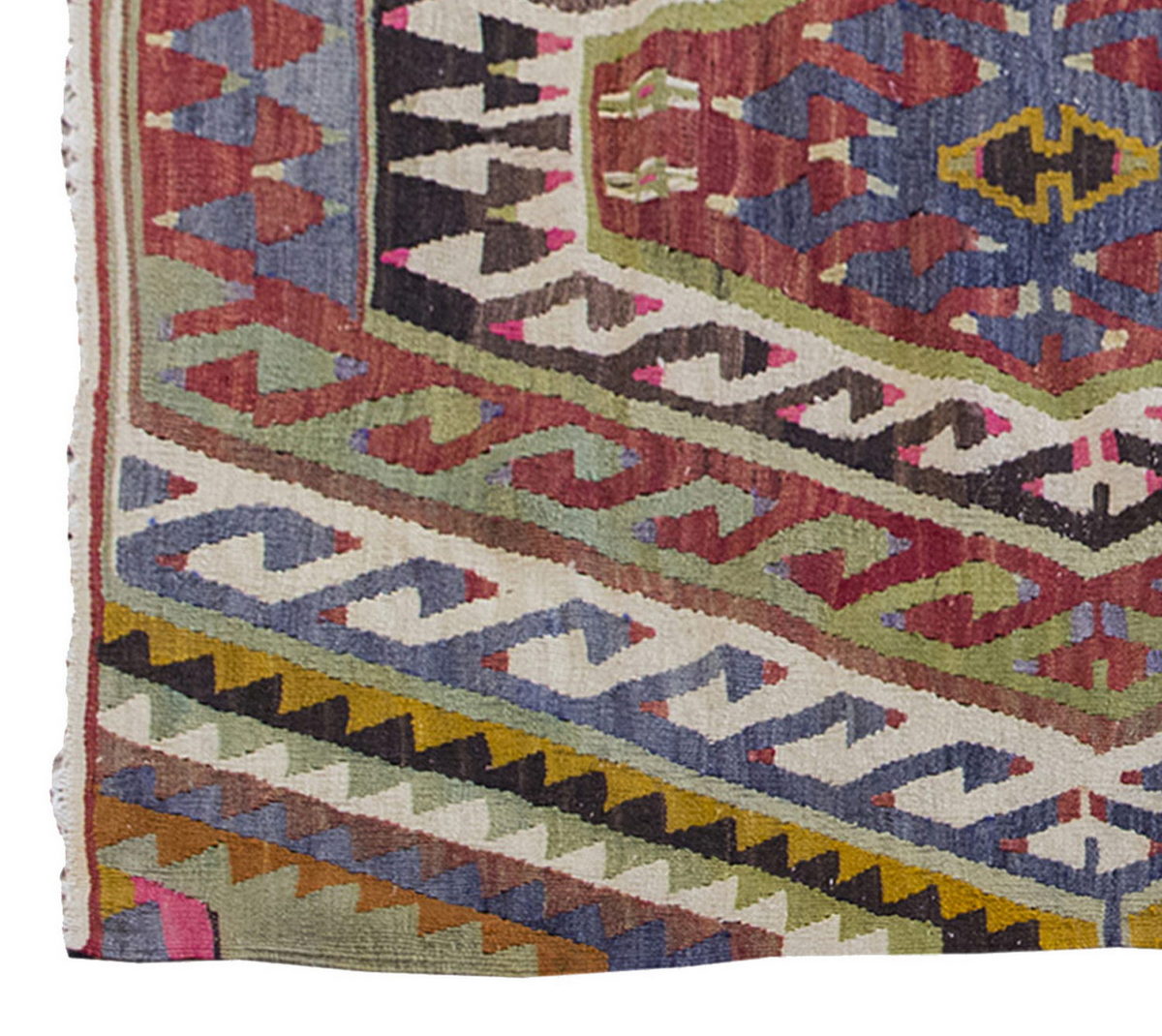 Vintage Kilim Rug,Denizli Kilim 3'4" x 5'8" feet 101 x 172 cm
