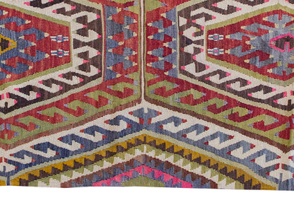 Vintage Kilim Rug,Denizli Kilim 3'4" x 5'8" feet 101 x 172 cm