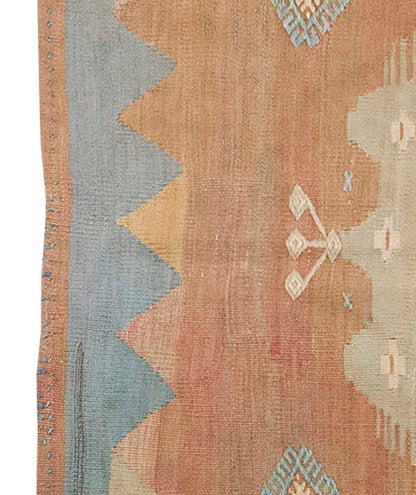 Vintage Kilim Rug,Afyon Kilim 3'5" x 3'6" feet 103 x 106 cm