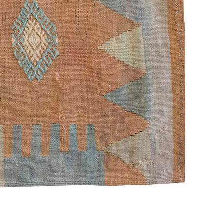 Vintage Kilim Rug,Afyon Kilim 3'5" x 3'6" feet 103 x 106 cm