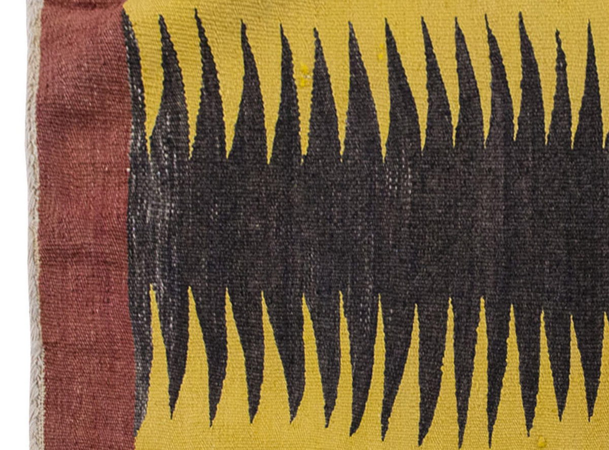 Vintage Kilim Rug,Bodrum Milas Kilim 3'5" x 3'6" feet 105 x 107 cm