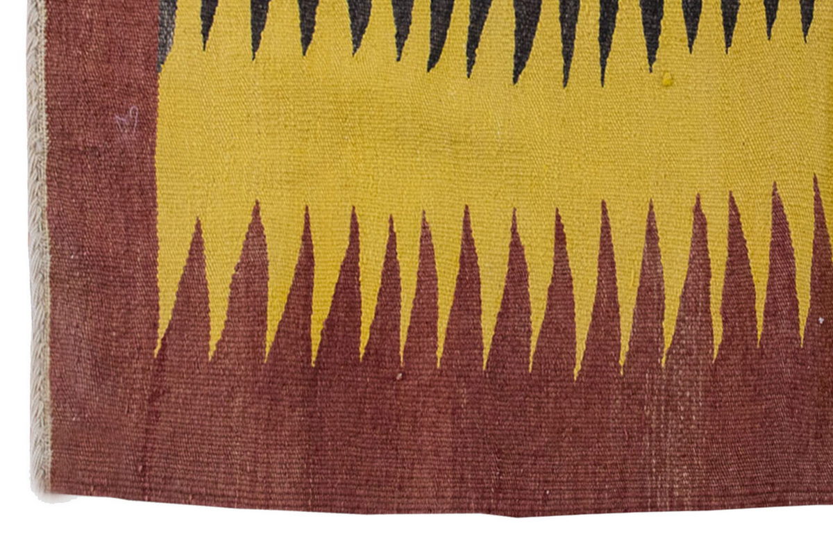 Vintage Kilim Rug,Bodrum Milas Kilim 3'5" x 3'6" feet 105 x 107 cm
