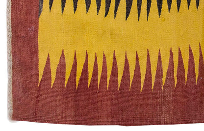 Vintage Kilim Rug,Bodrum Milas Kilim 3'5" x 3'6" feet 105 x 107 cm