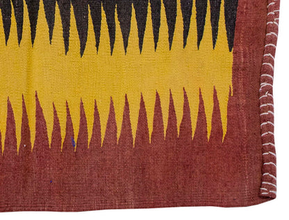 Vintage Kilim Rug,Bodrum Milas Kilim 3'5" x 3'6" feet 105 x 107 cm