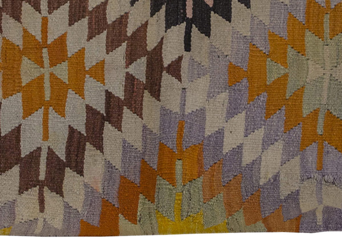 Vintage Kilim Rug,Denizli Kilim 3'5" x 4'3" feet 103 x 130 cm