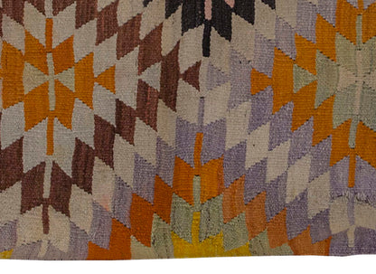Vintage Kilim Rug,Denizli Kilim 3'5" x 4'3" feet 103 x 130 cm