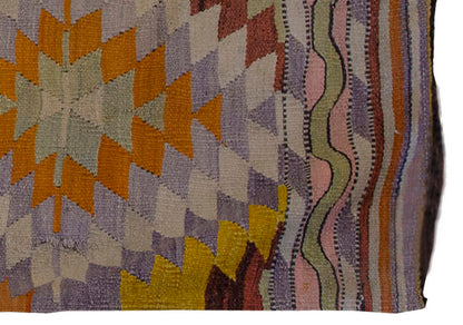 Vintage Kilim Rug,Denizli Kilim 3'5" x 4'3" feet 103 x 130 cm