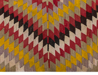 Vintage Kilim Rug,Denizli Kilim 3'5" x 4'3" feet 104 x 130 cm
