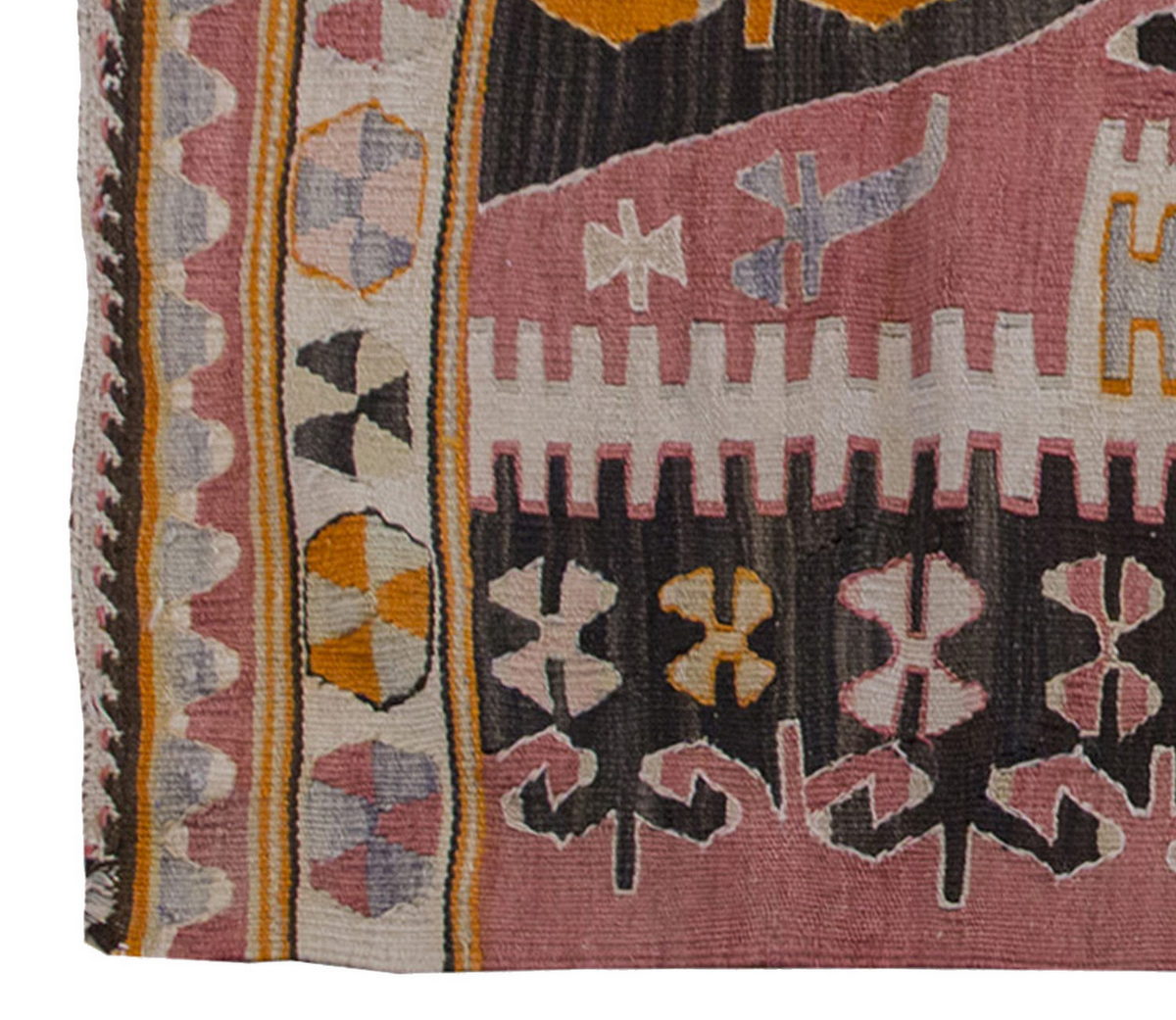 Vintage Kilim Rug,Sivrihisar Kilim 3'5" x 4'7" feet 104 x 140 cm