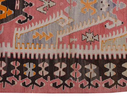 Vintage Kilim Rug,Sivrihisar Kilim 3'5" x 4'7" feet 104 x 140 cm