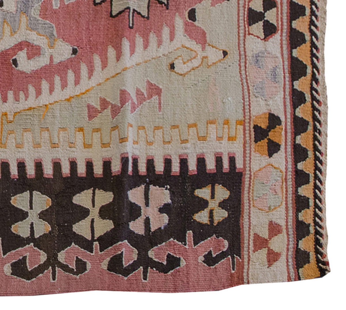 Vintage Kilim Rug,Sivrihisar Kilim 3'5" x 4'7" feet 104 x 140 cm