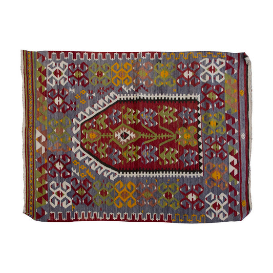 Vintage Kilim Rug,Denizli Kilim 3'5" x 4'8" feet 103 x 143 cm