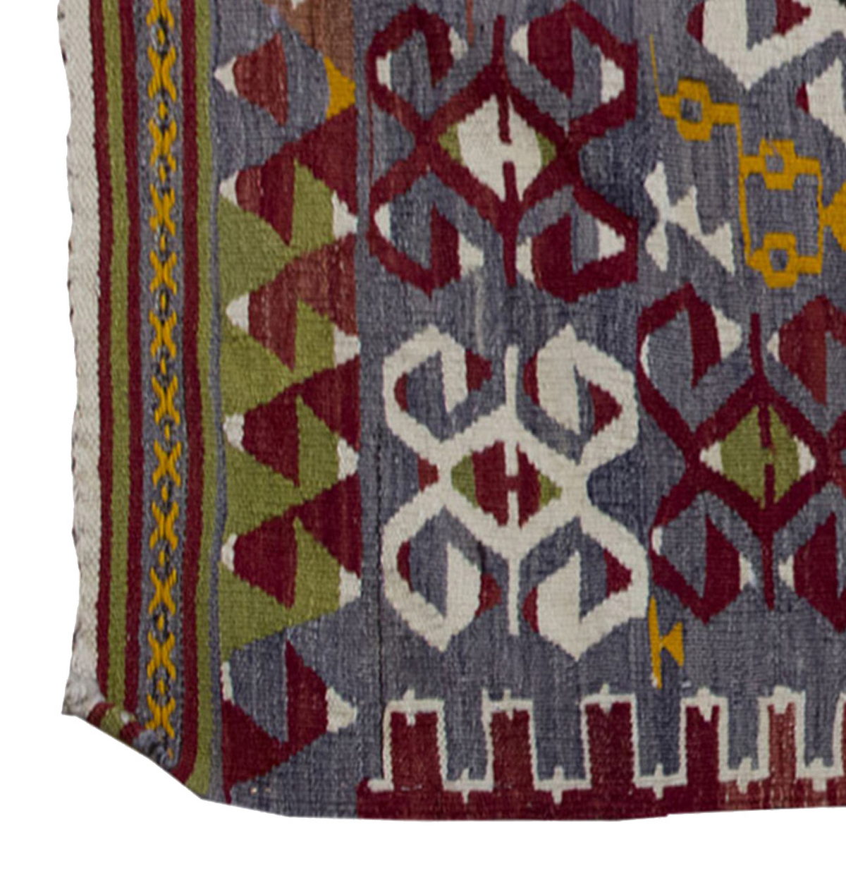 Vintage Kilim Rug,Denizli Kilim 3'5" x 4'8" feet 103 x 143 cm