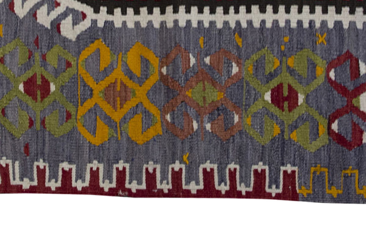 Vintage Kilim Rug,Denizli Kilim 3'5" x 4'8" feet 103 x 143 cm