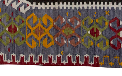 Vintage Kilim Rug,Denizli Kilim 3'5" x 4'8" feet 103 x 143 cm