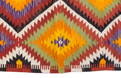 Vintage Kilim Rug,Denizli Kilim 3'5" x 4'8" feet 105 x 143 cm