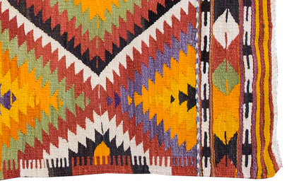 Vintage Kilim Rug,Denizli Kilim 3'5" x 4'8" feet 105 x 143 cm