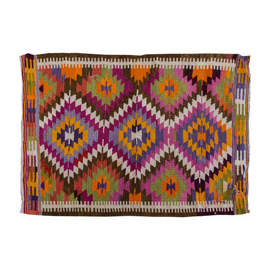 Vintage Kilim Rug,Denizli Kilim 3'5" x 4'9" feet 103 x 145 cm