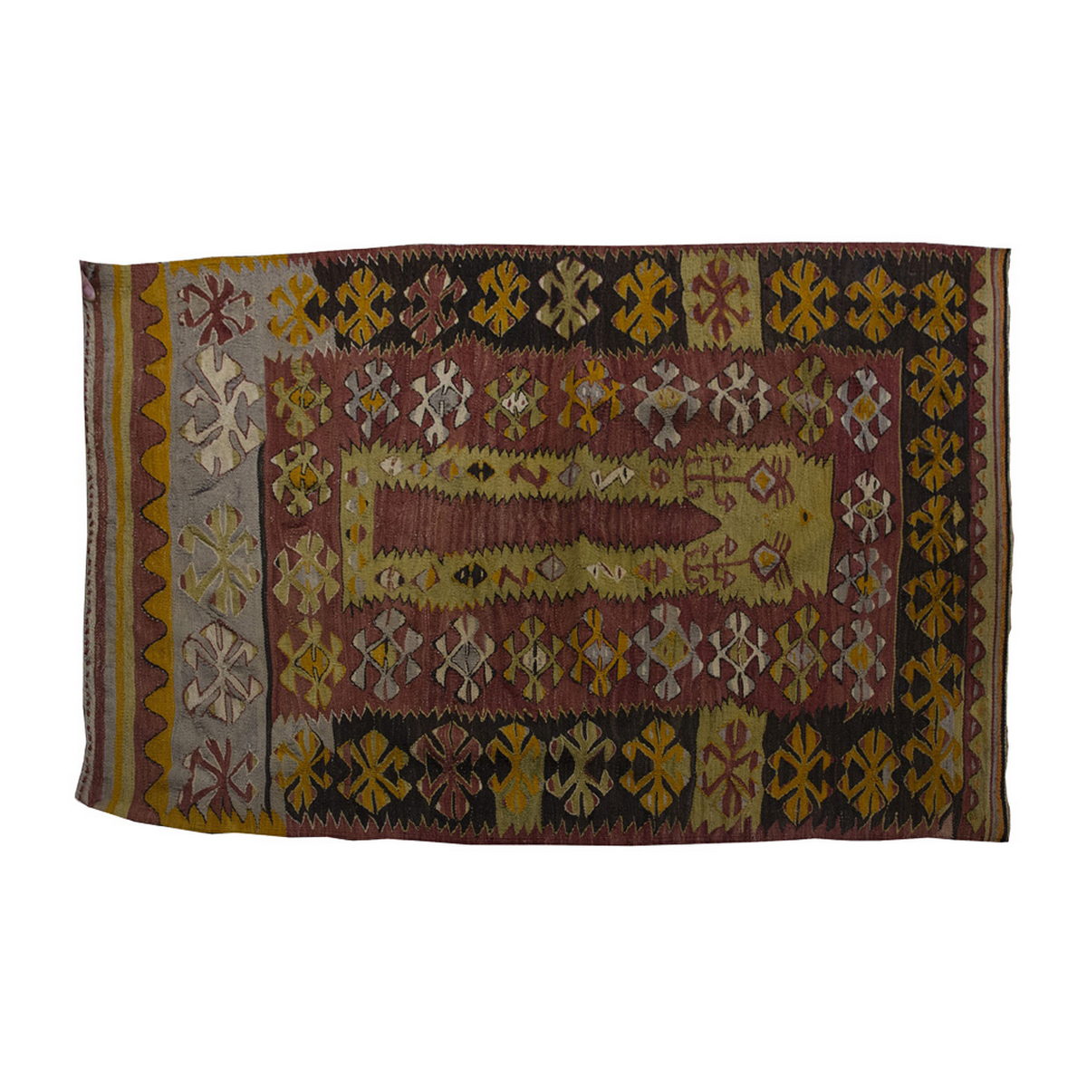 Vintage Kilim Rug,Konya Kilim 3'5" x 5" feet 105 x 152 cm