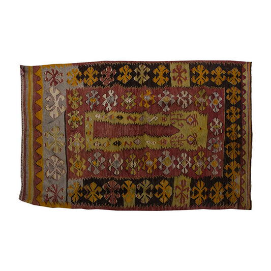 Vintage Kilim Rug,Konya Kilim 3'5" x 5" feet 105 x 152 cm