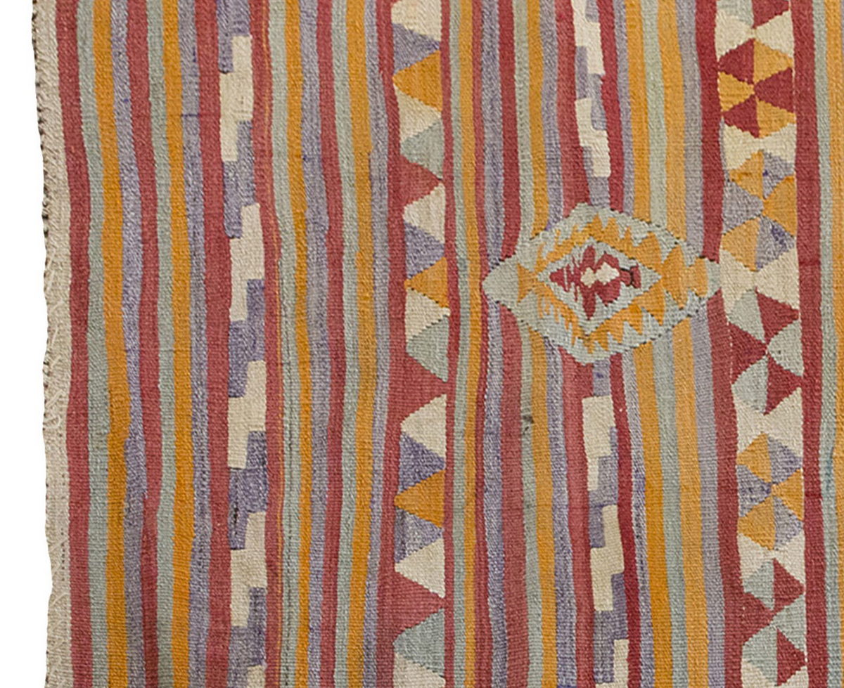 Vintage Kilim Rug,Konya Kilim 3'5" x 5'3" feet 104 x 160 cm