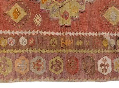 Vintage Kilim Rug,Central Turkey Kilim 3'5" x 5'3" feet 105 x 160 cm